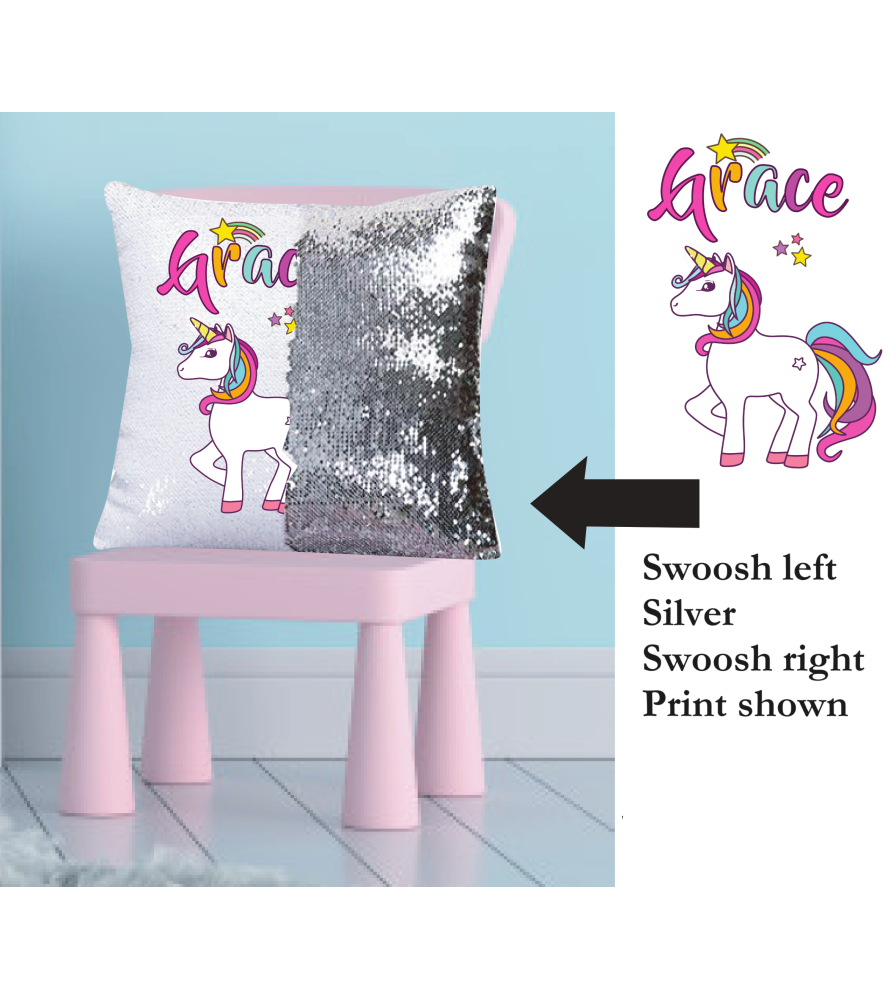 Unicorn Magic Cushion  - Custom Print - sold complete with insert