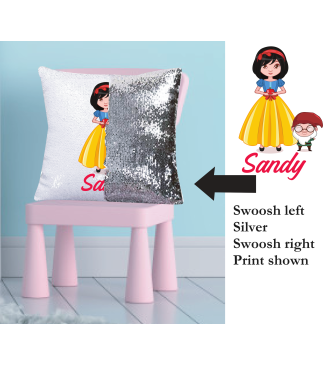 Snow White Magic Cushion  - Custom Print - sold complete with insert