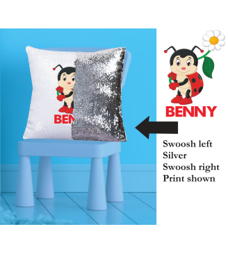 Lady Bug Magic Cushion  - Custom Print - sold complete with insert